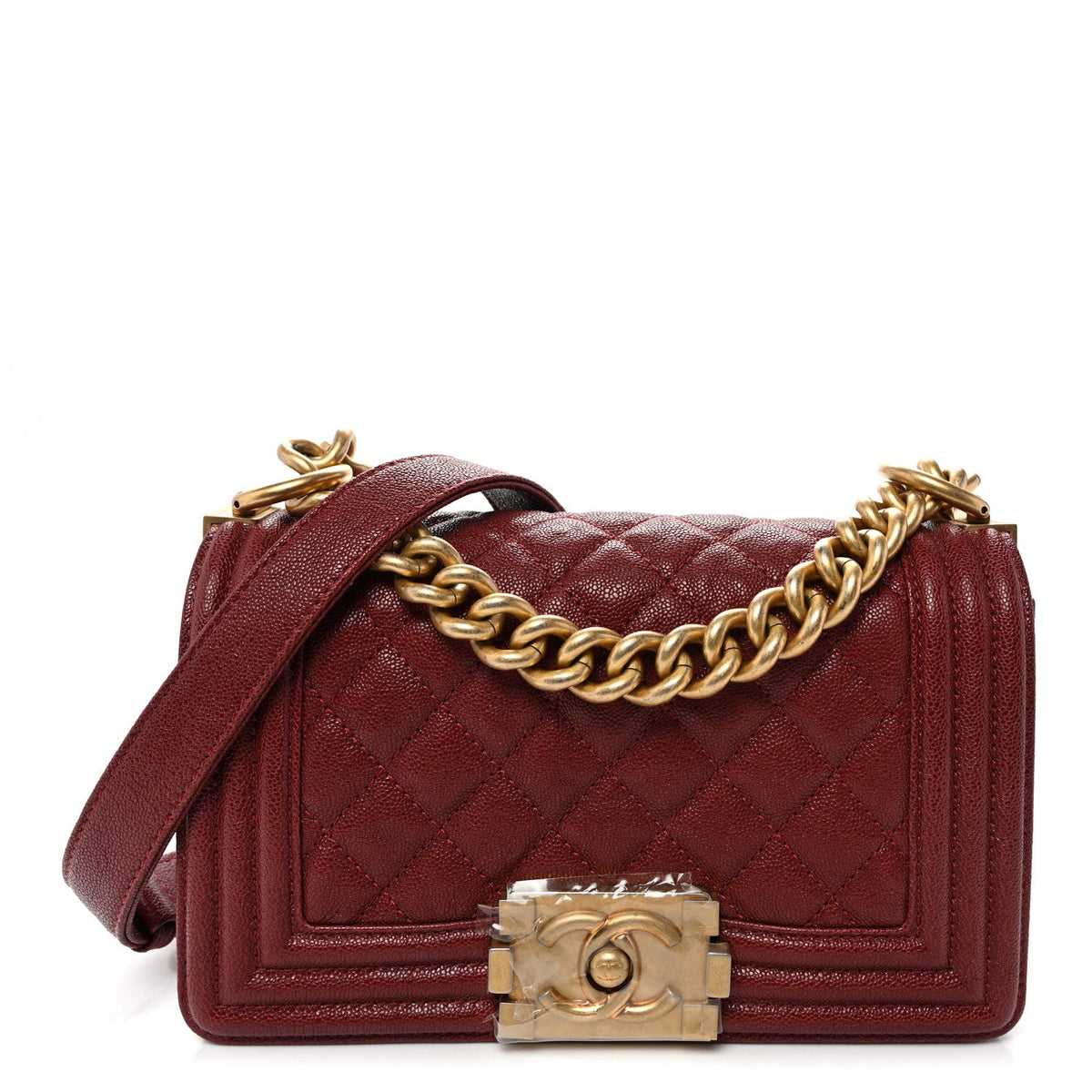 Small Quilted Caviar Flap Shoulder Bag