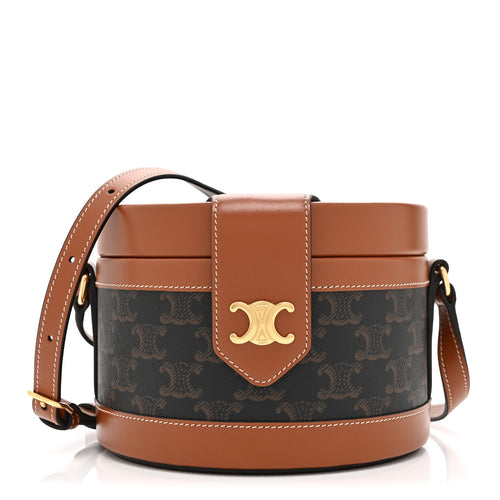 Medium Calfskin Canvas Handbag - Tan