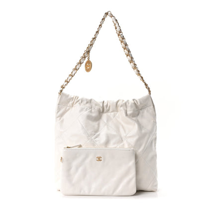 Small Quilted Calfskin Handbag - White