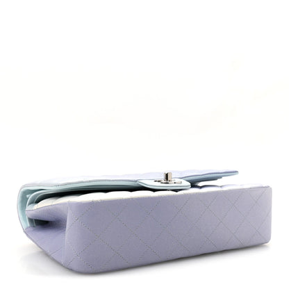 Medium Quilted Lambskin Flap Shoulder Bag - Light Blue