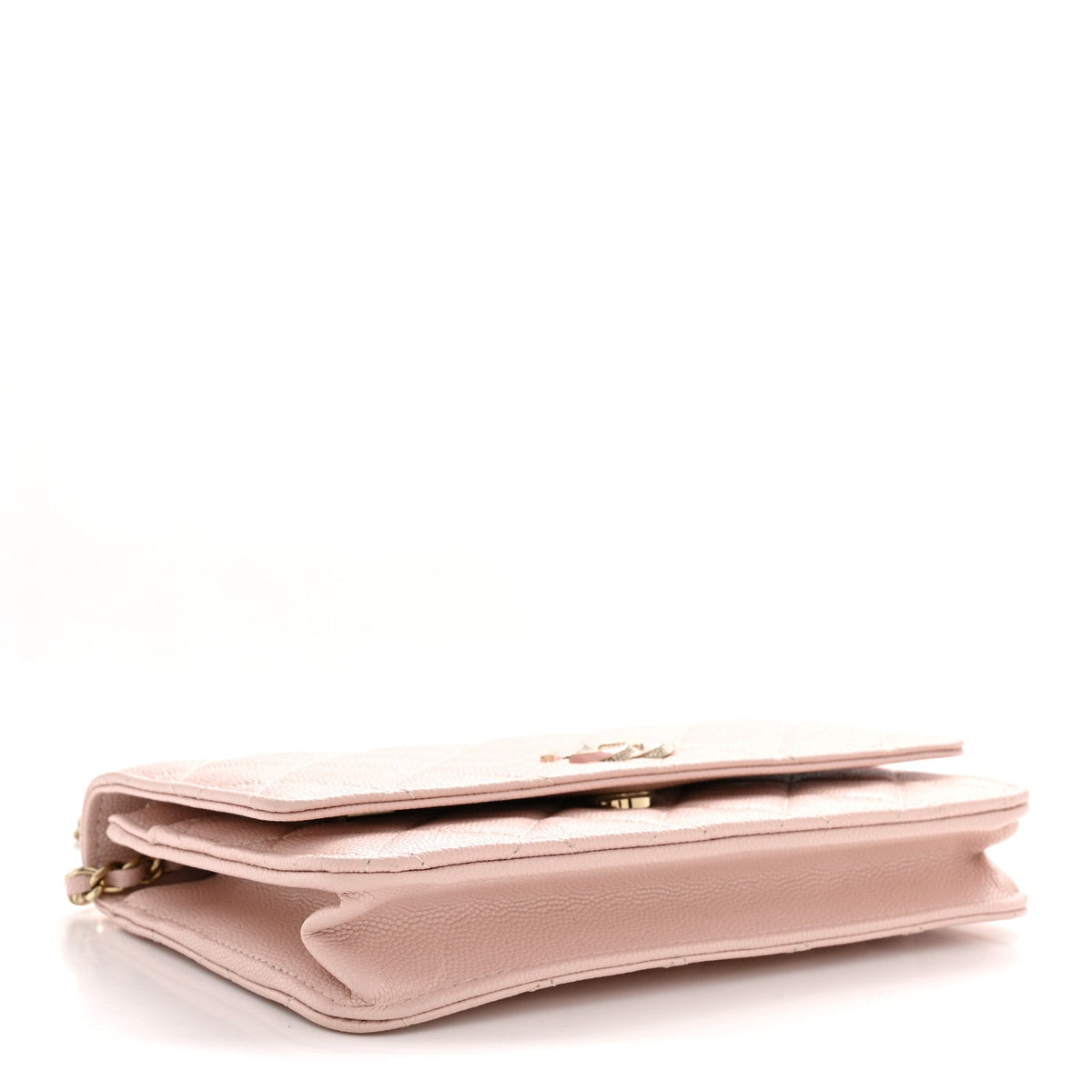 Quilted Caviar Wallet Bag - Pink