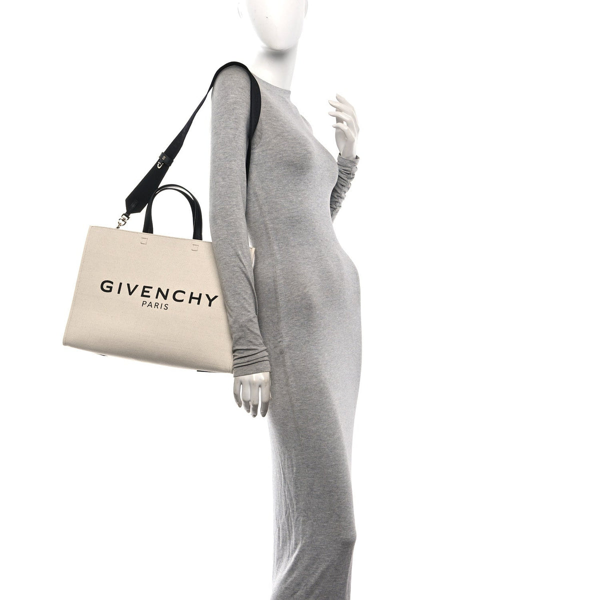 Medium Canvas Tote Bag - Beige