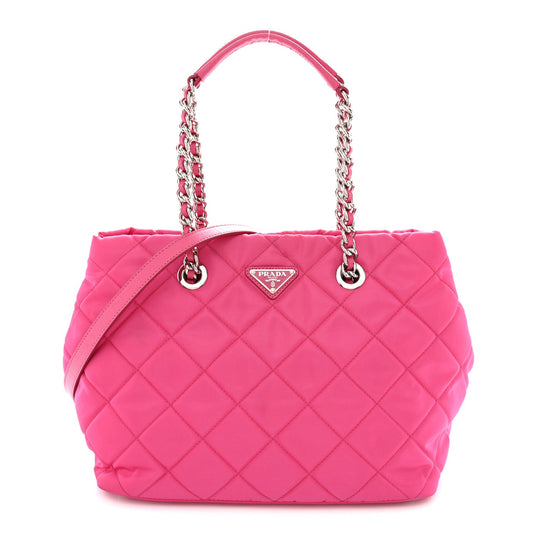 Quilted Nylon Tote Bag