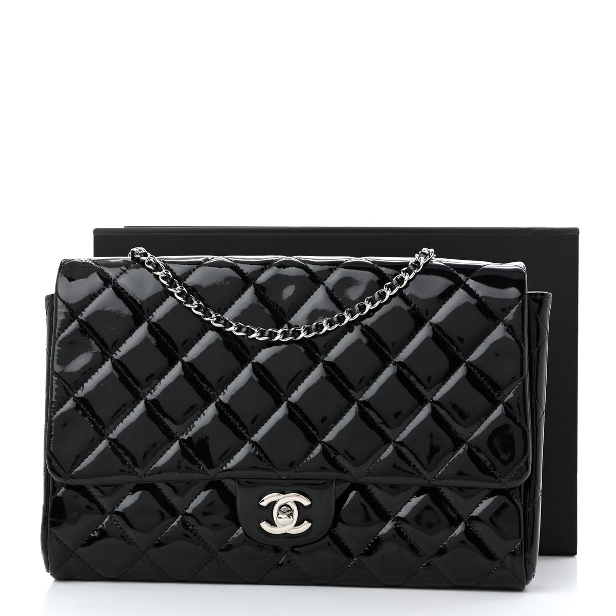 Quilted Clutch Bag - Black