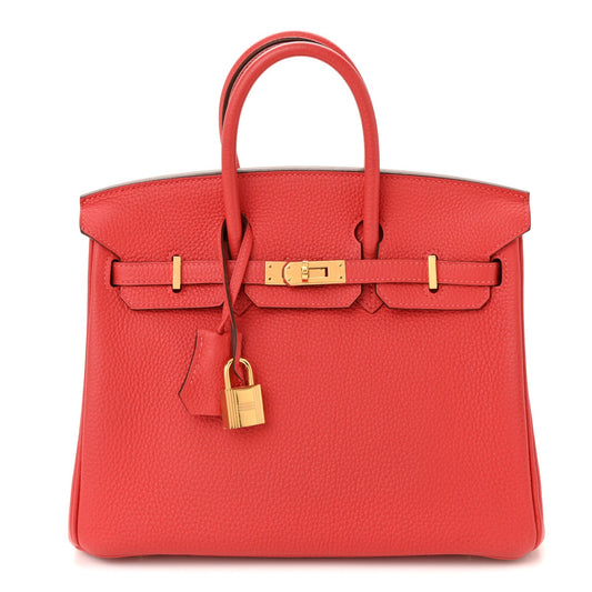 Togo Birkin 25 Rouge Pivoine Handbag