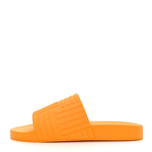 Bottega Venetarubber The Slider Sandals Tangerine