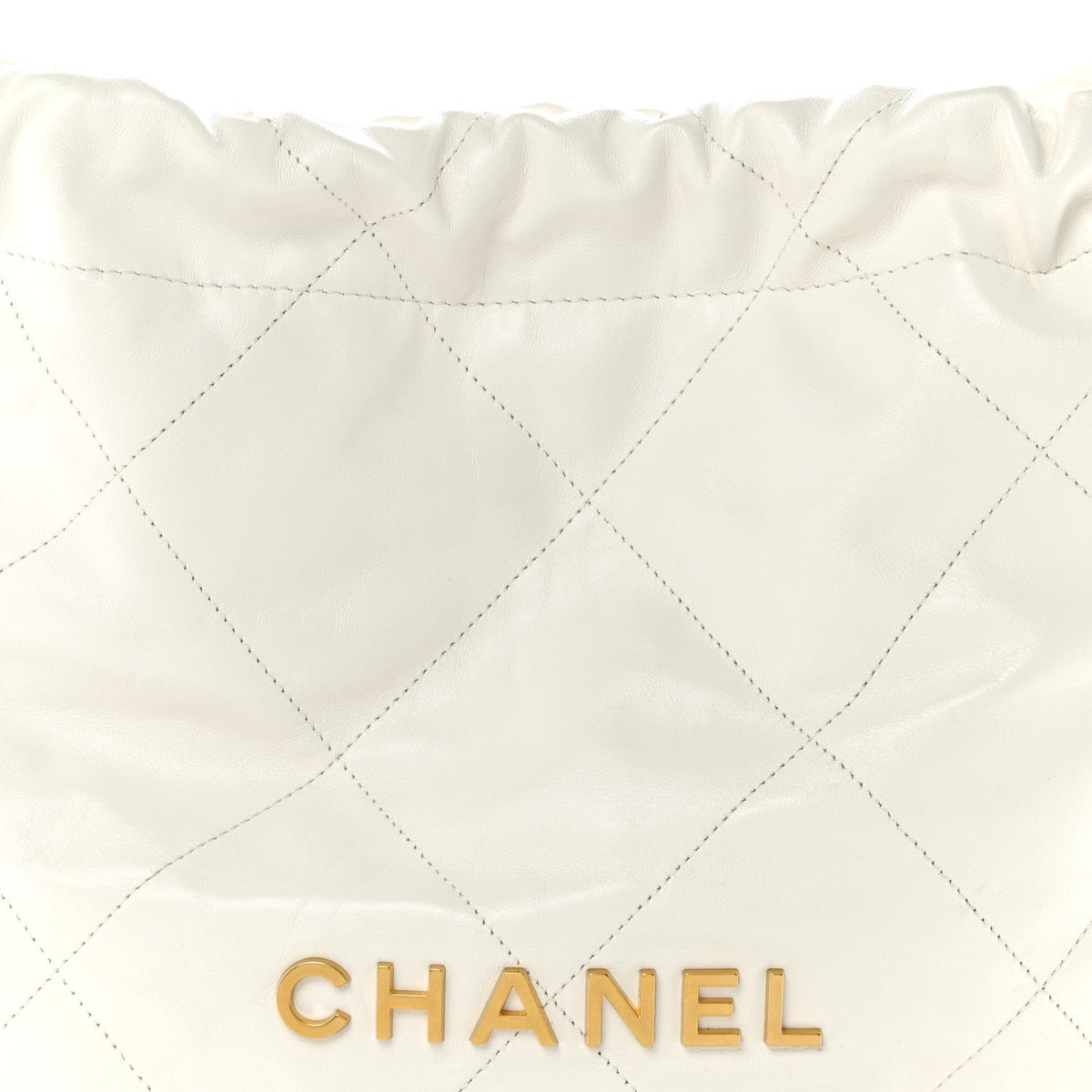 Small Quilted Calfskin Handbag - White