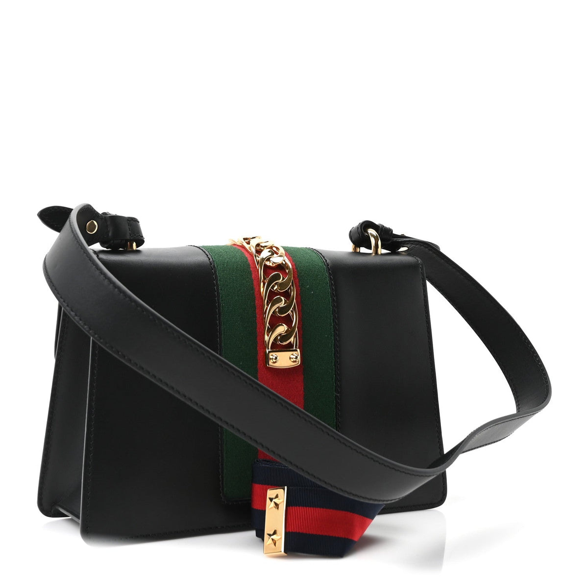 Small Calfskin Shoulder Bag - Black