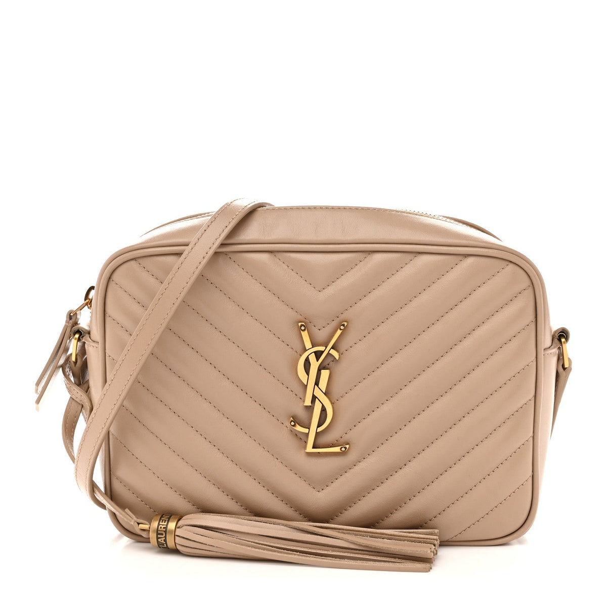 Calfskin Crossbody Bag - Beige