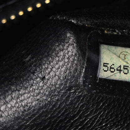 Quilted Caviar Tote Bag - Black