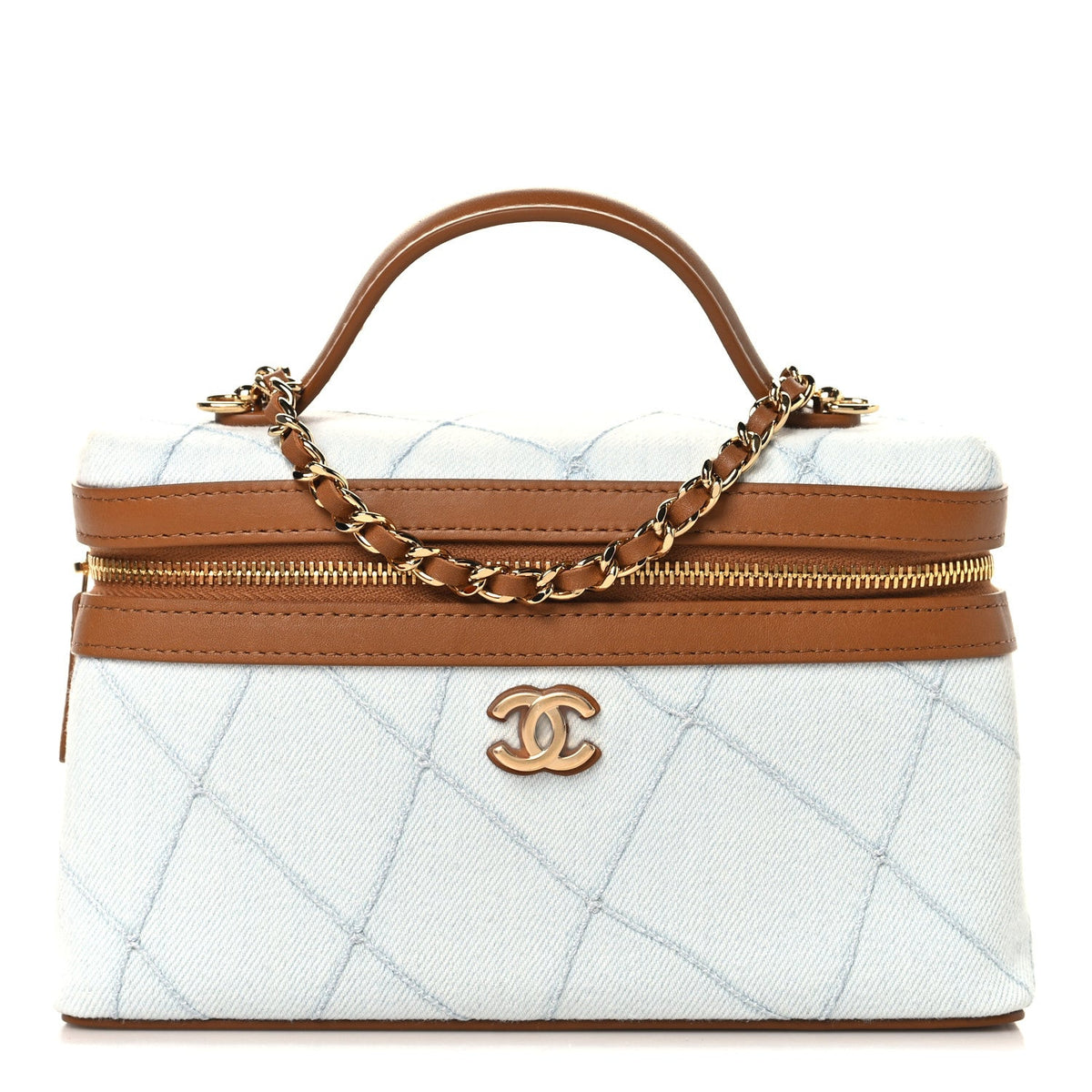 Quilted Calfskin Handbag - Blue