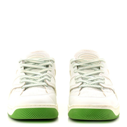 Gucci Demetra GG Supreme Monogram Women's Basket Low Top Sneakers 35 White Green