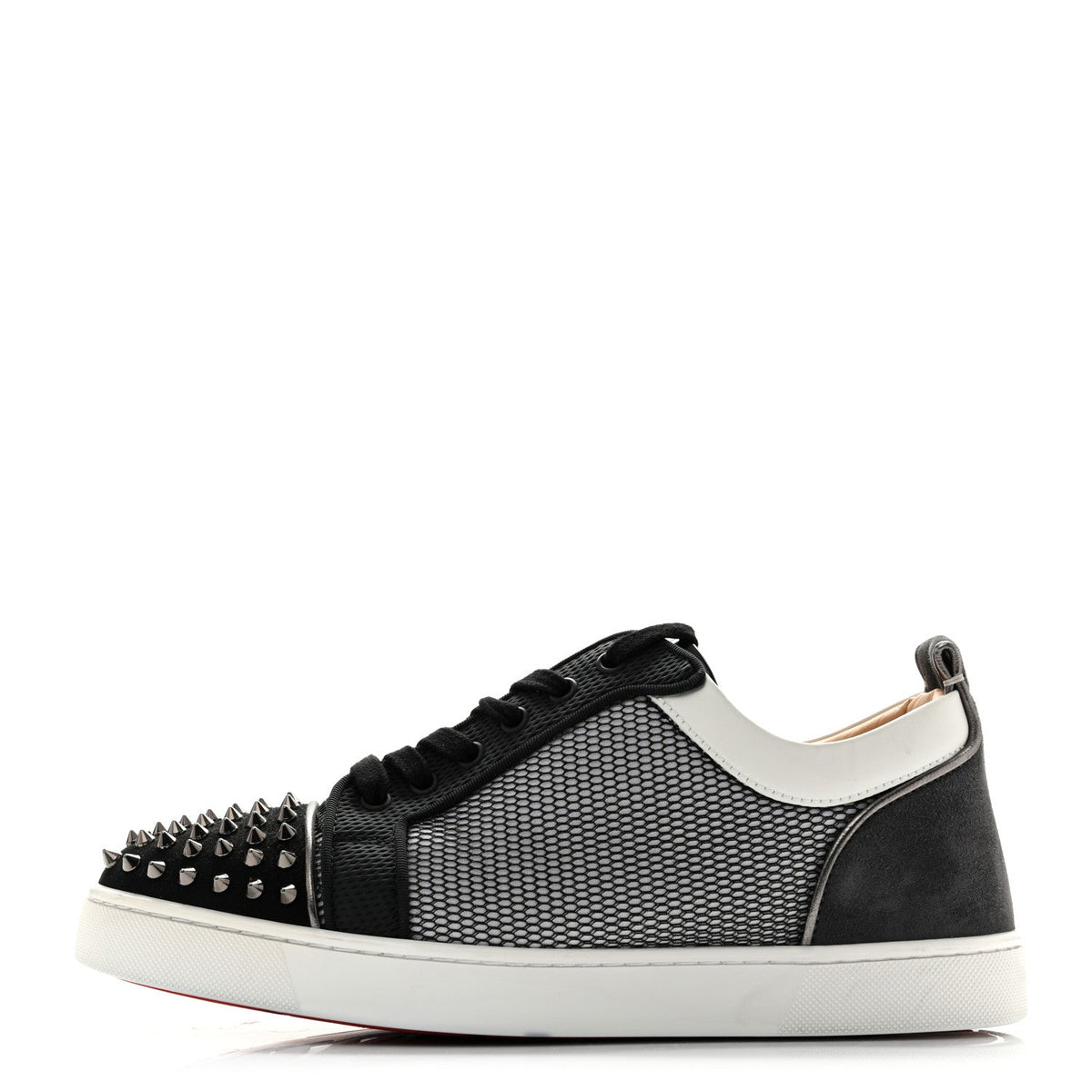 Suede Mesh Louis Junior Spikes Orlato Flat Sneakers Version Black Whit