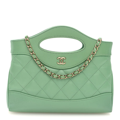 Nano Quilted Lambskin Handbag - Green