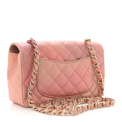 Mini Quilted Lambskin Flap Shoulder Bag - Tan