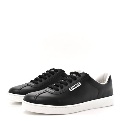 Chanel Calfskin Women's CC Uniform Sneakers 39 Black