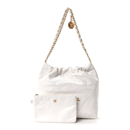 Small Quilted Calfskin Handbag - White