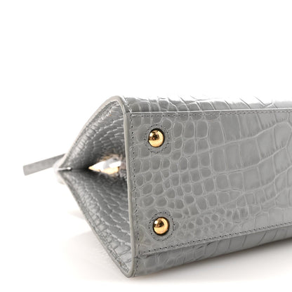 Mini Calfskin Tote Bag - Grey