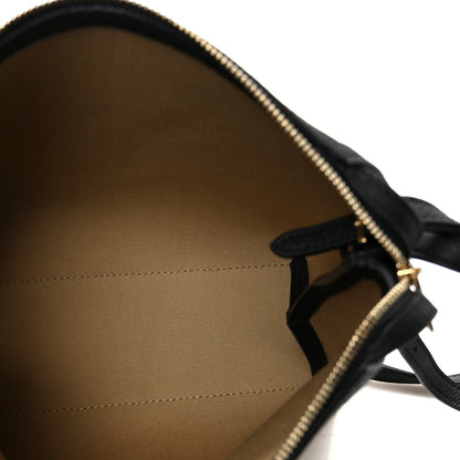 Medium Calfskin Canvas Crossbody Bag - Black