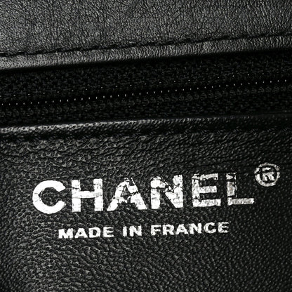 Mini Quilted Calfskin Flap Shoulder Bag - Black