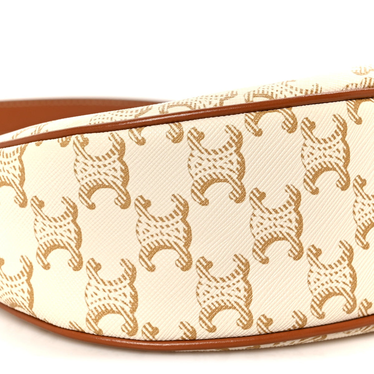 Calfskin Canvas Shoulder Bag - White