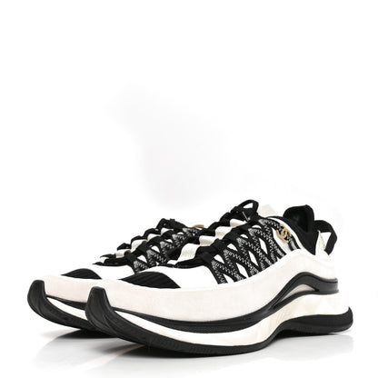 Chanel Fabric Suede Calfskin Women's Sneakers