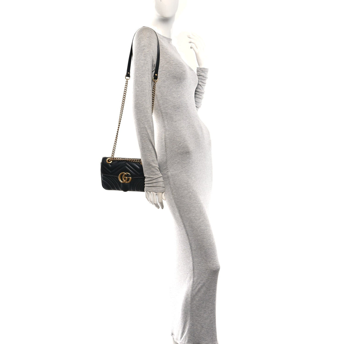 Mini Calfskin Shoulder Bag - Black