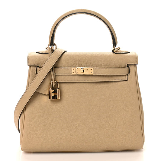 Togo Kelly Retourne 25 Trench Handbag