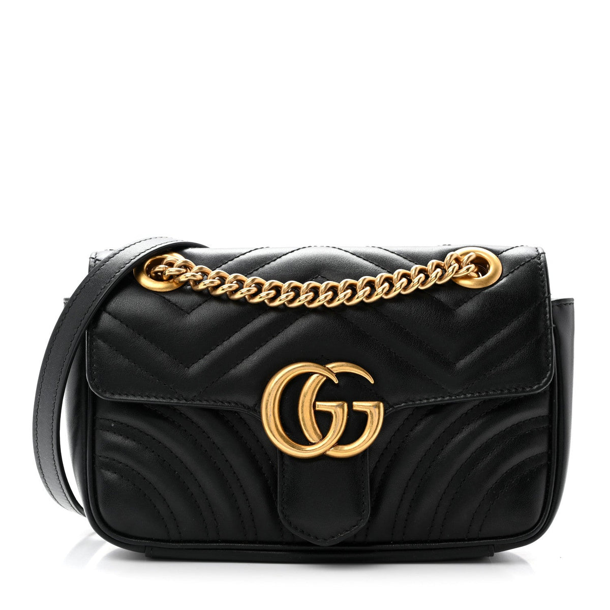 Mini Calfskin Shoulder Bag - Black