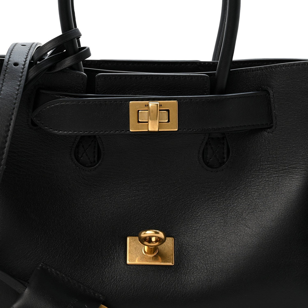 Mini Calfskin Handbag - Black