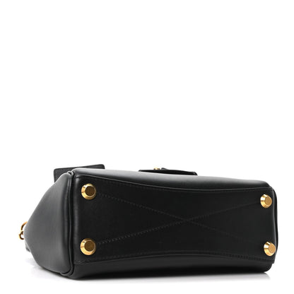 Mini Calfskin Handbag - Black