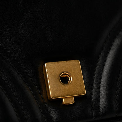 Mini Calfskin Shoulder Bag - Black