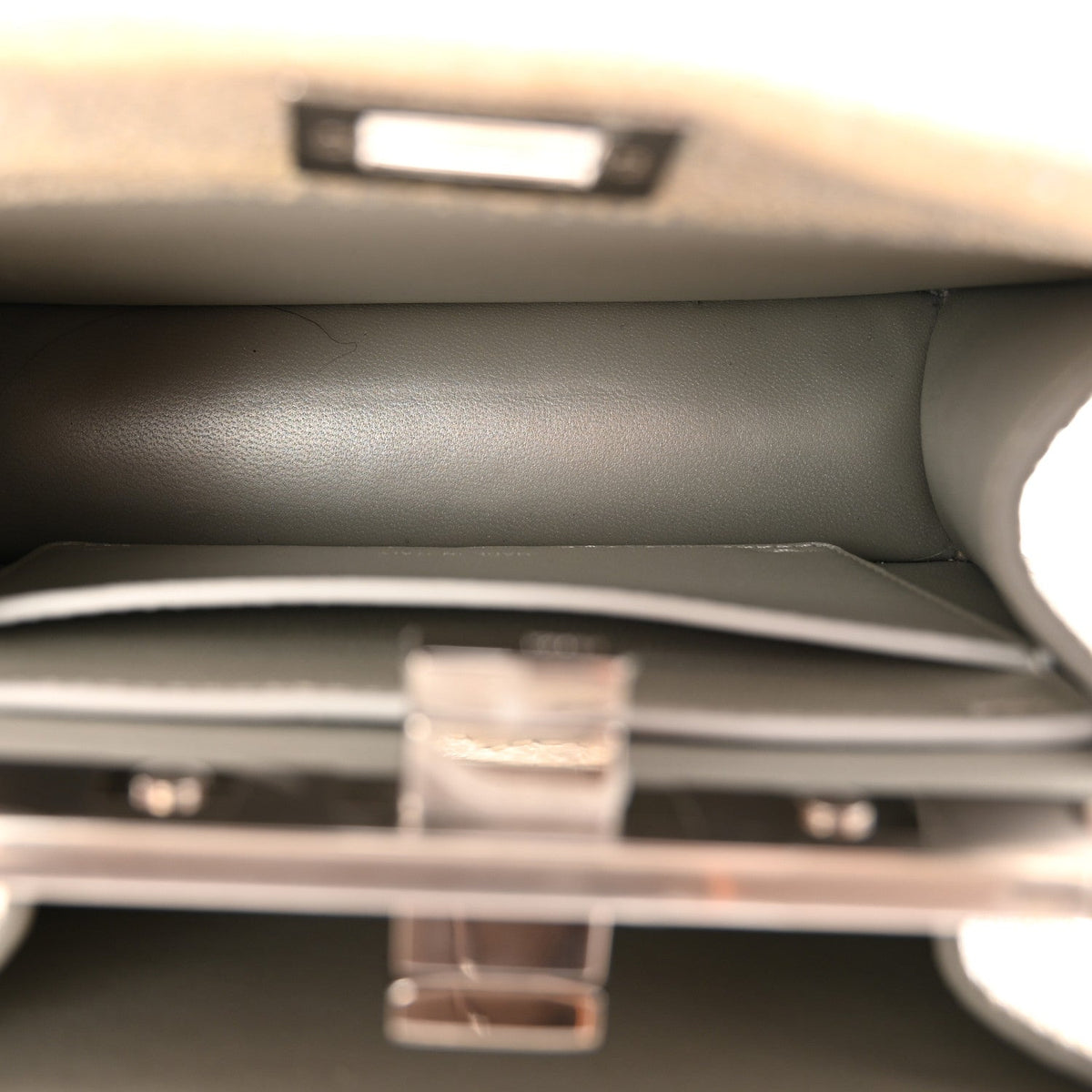Nappa Satchel Bag - Gray