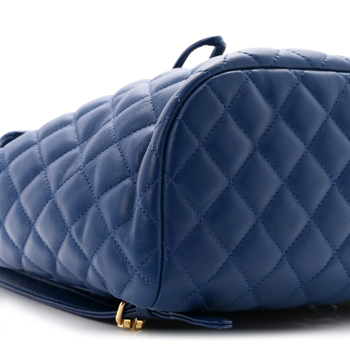 Small Quilted Lambskin Backpack - Blue
