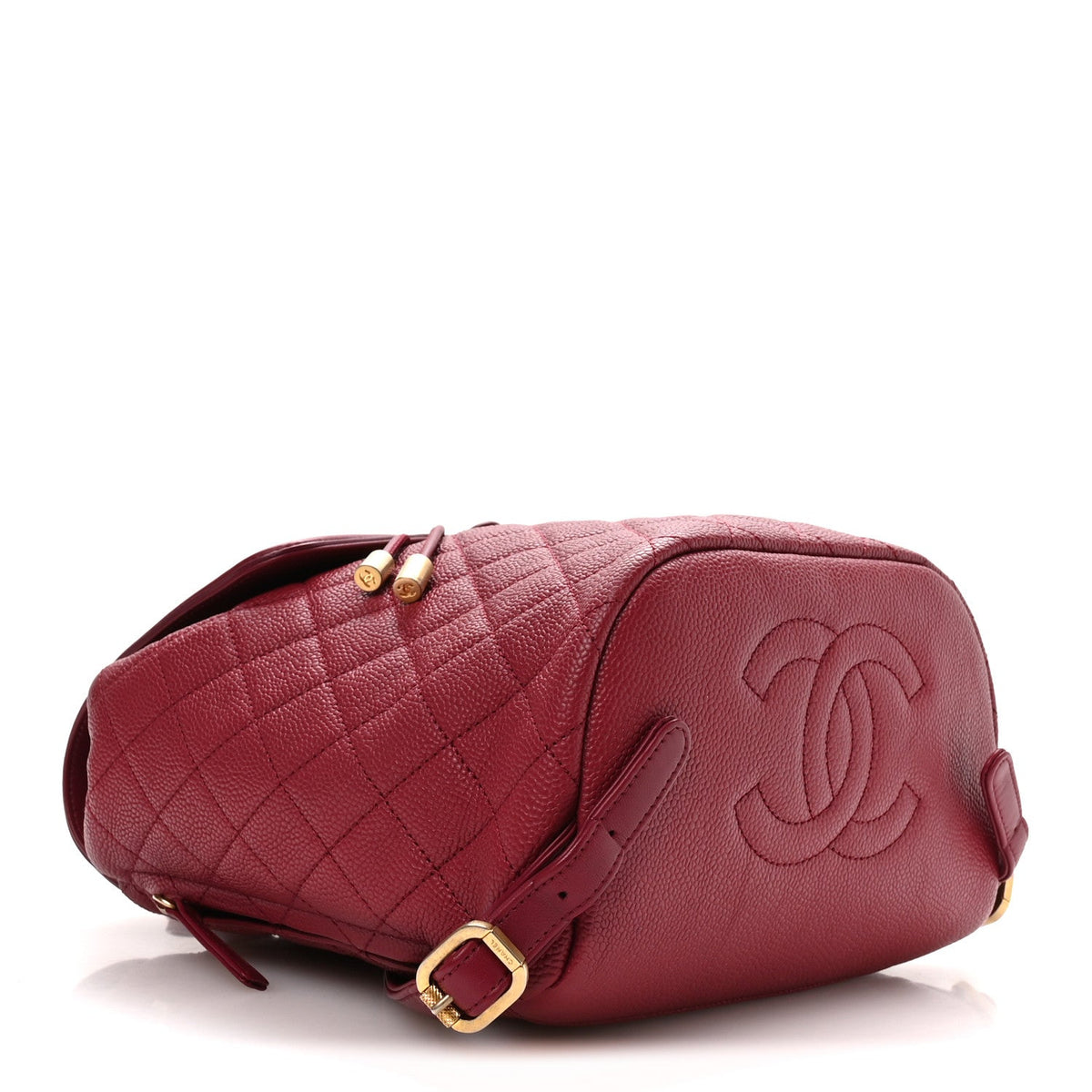 Quilted Caviar Backpack - Pink