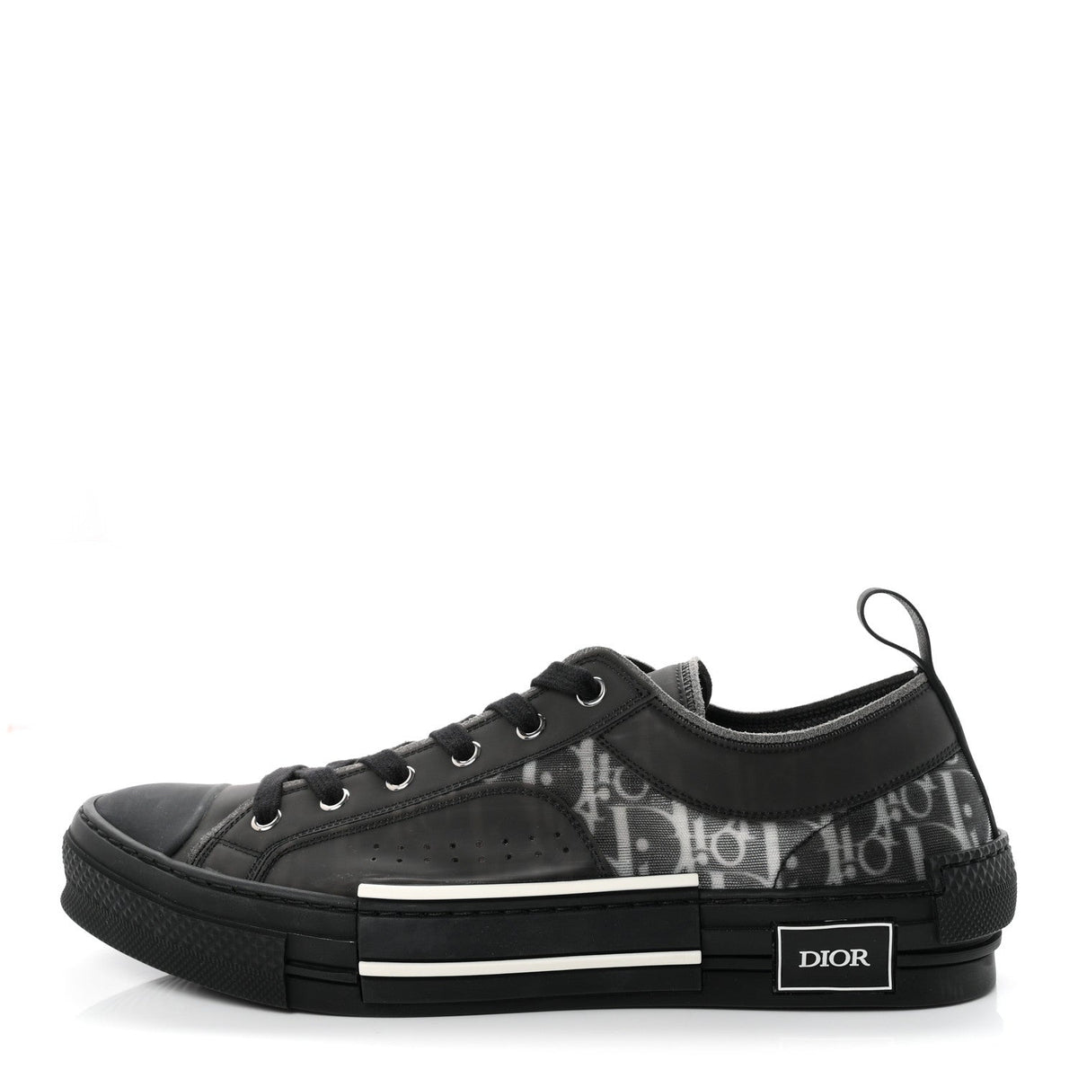 Christian Dior Technical Canvas Oblique Men's B23 Low Top Sneakers 45 Black
