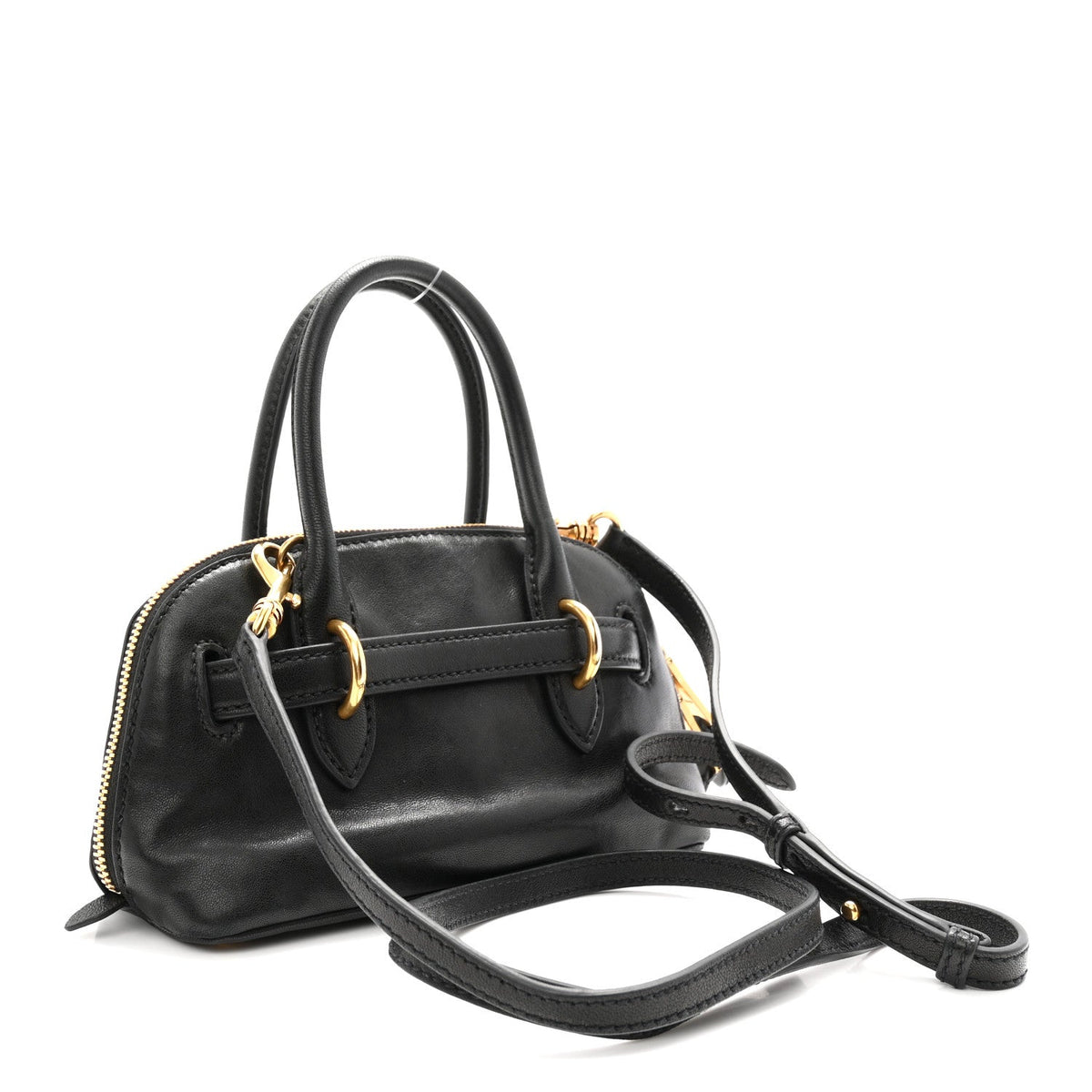 Mini Nappa Handbag - Black