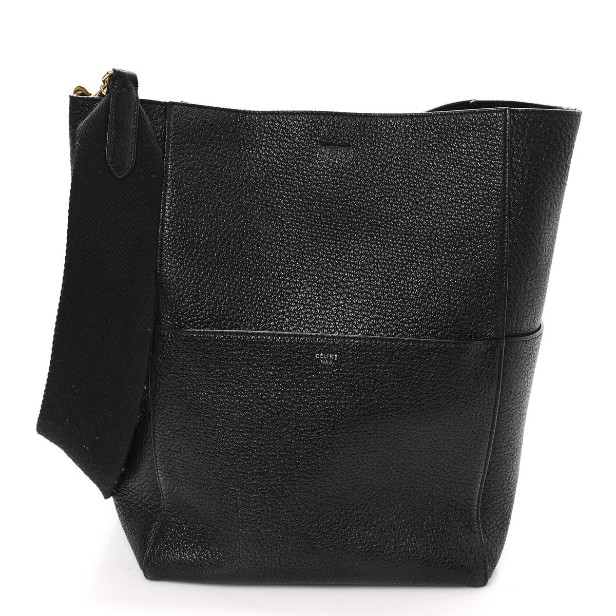 Calfskin Bucket Bag - Black