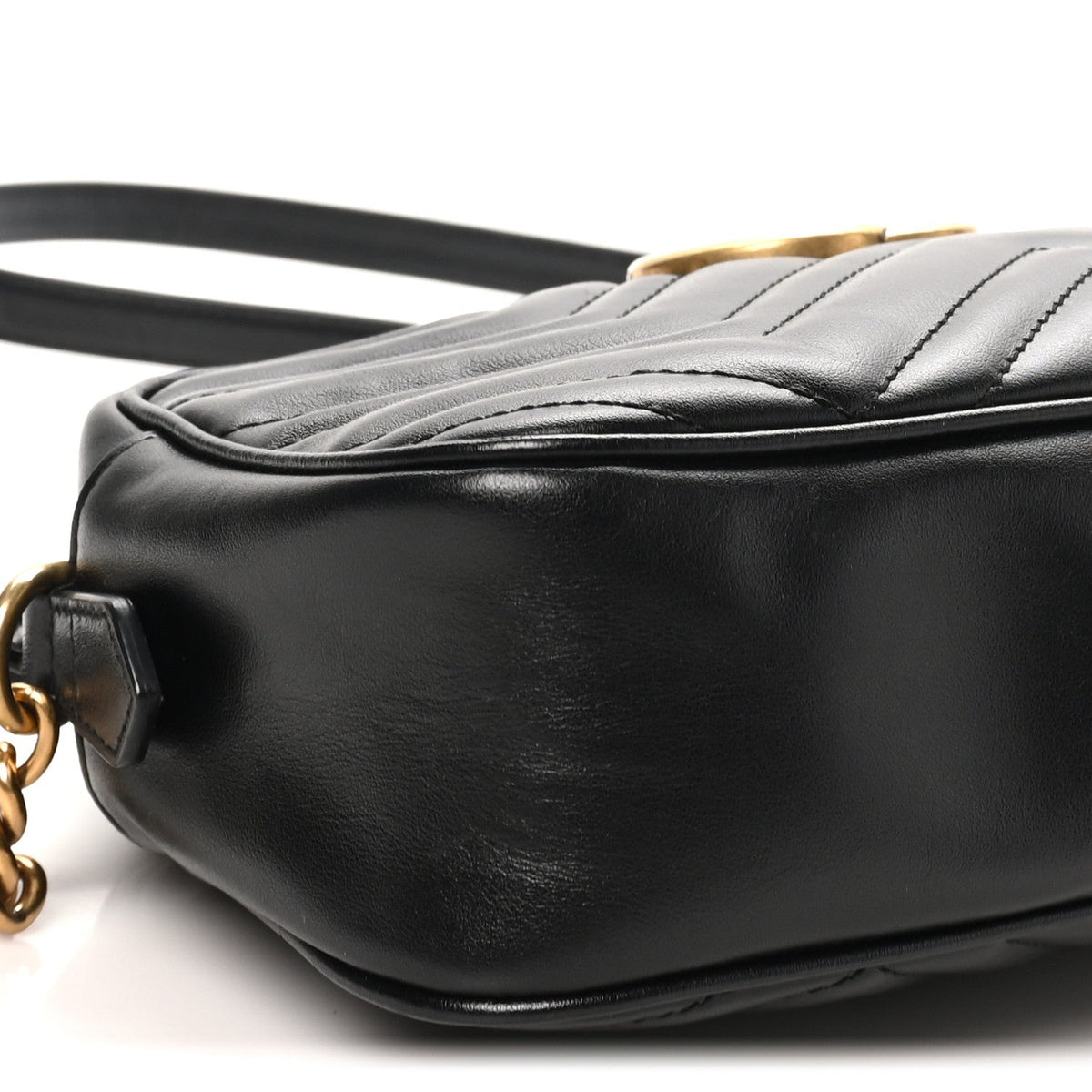 Small Calfskin Shoulder Bag - Black