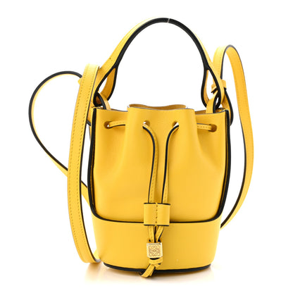 Mini Calfskin Bucket Bag - Yellow