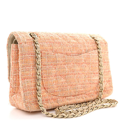 Medium Quilted Flap Shoulder Bag - Beige