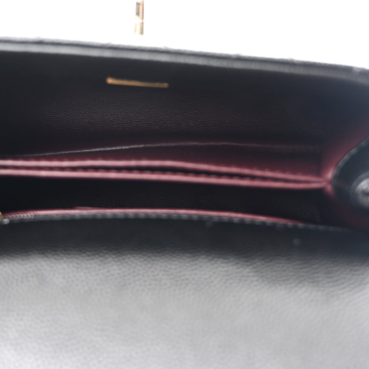 Mini Quilted Caviar Flap Shoulder Bag - Black