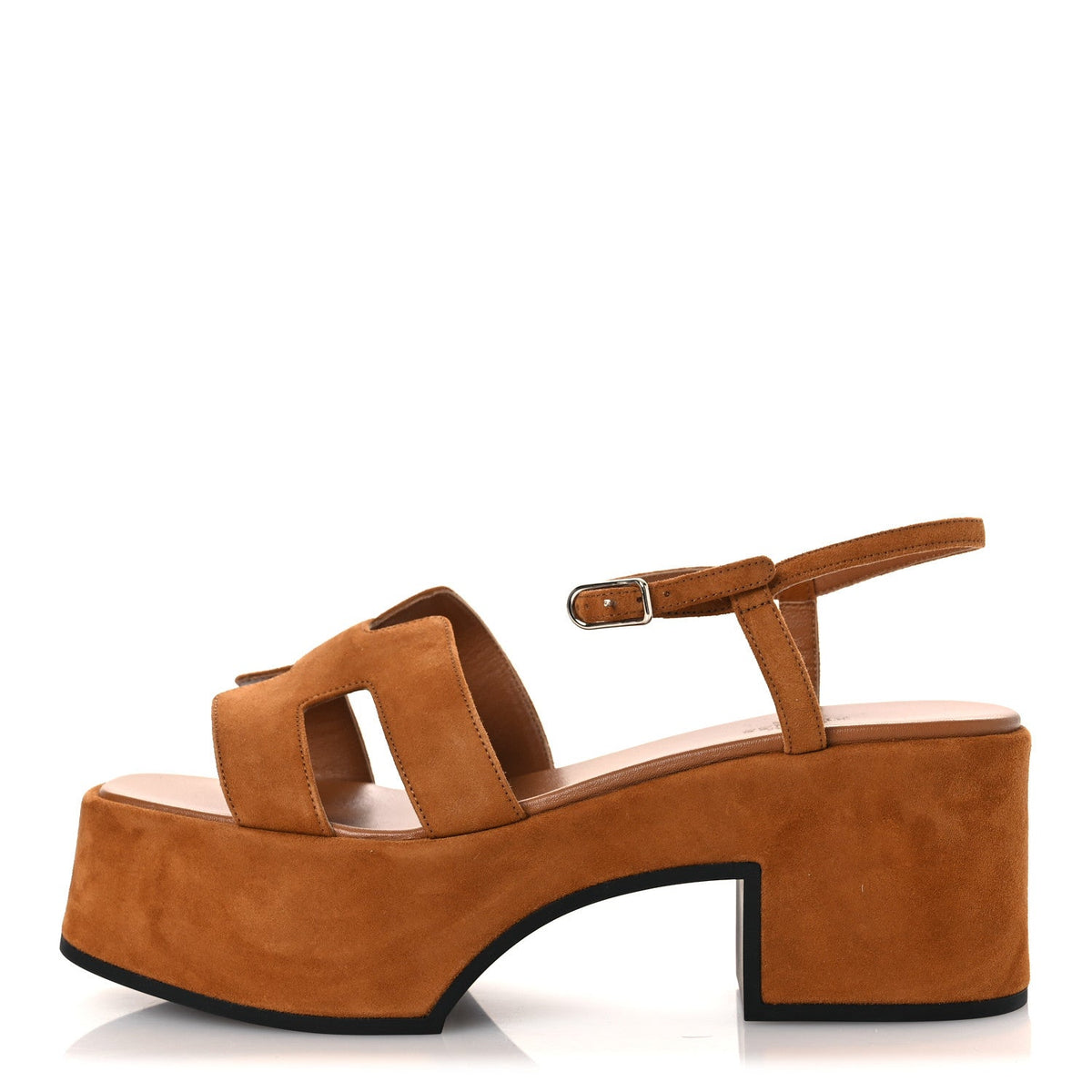 Suede Goatskin Jam Sandals Naturel
