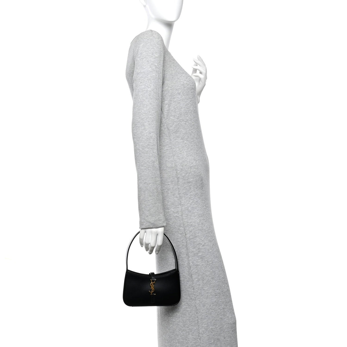 Mini Calfskin Hobo Bag - Black