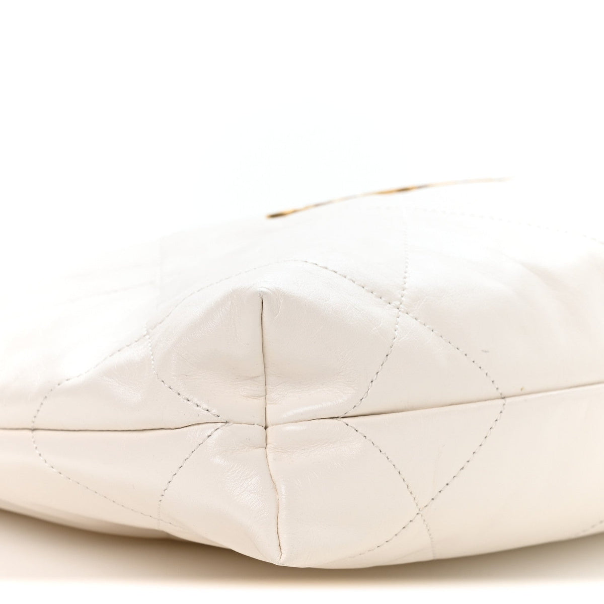Small Quilted Calfskin Handbag - White