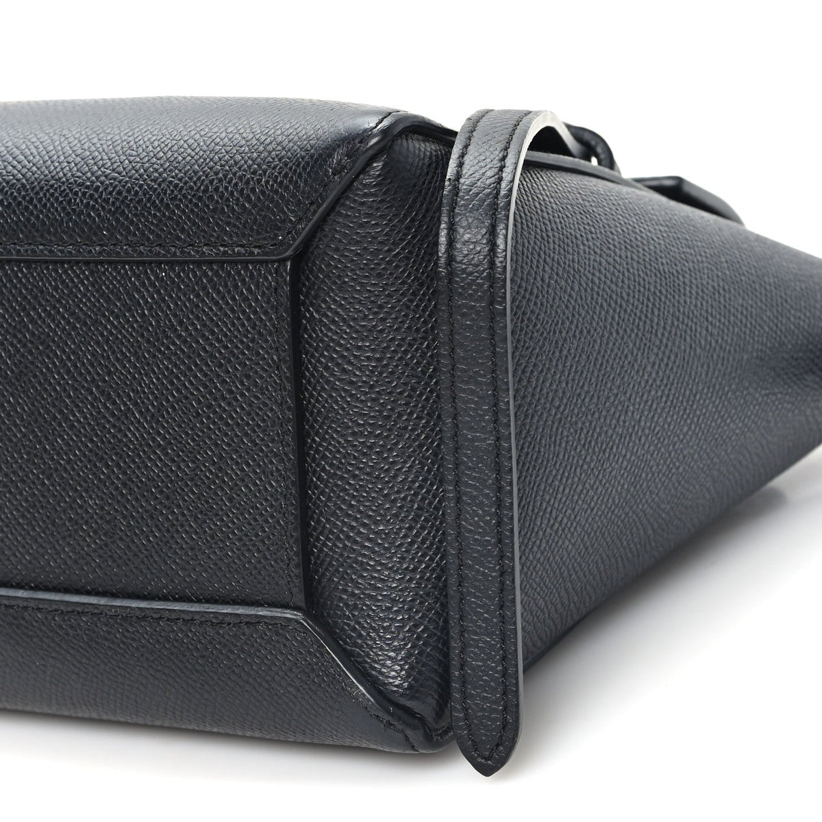 Nano Calfskin Belt Bag - Black