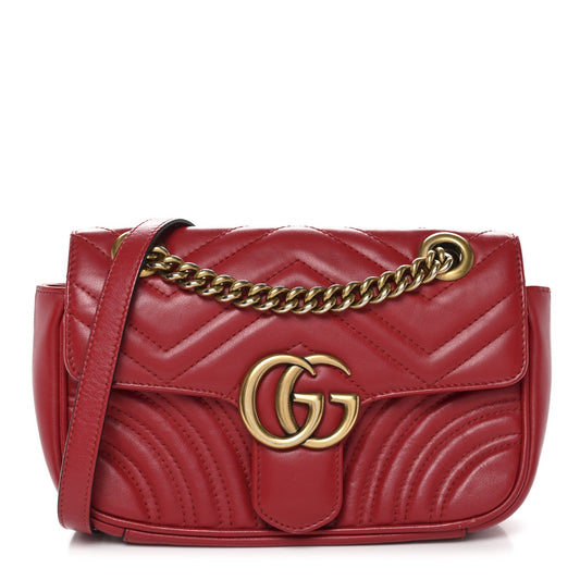 Mini Calfskin Shoulder Bag - Red