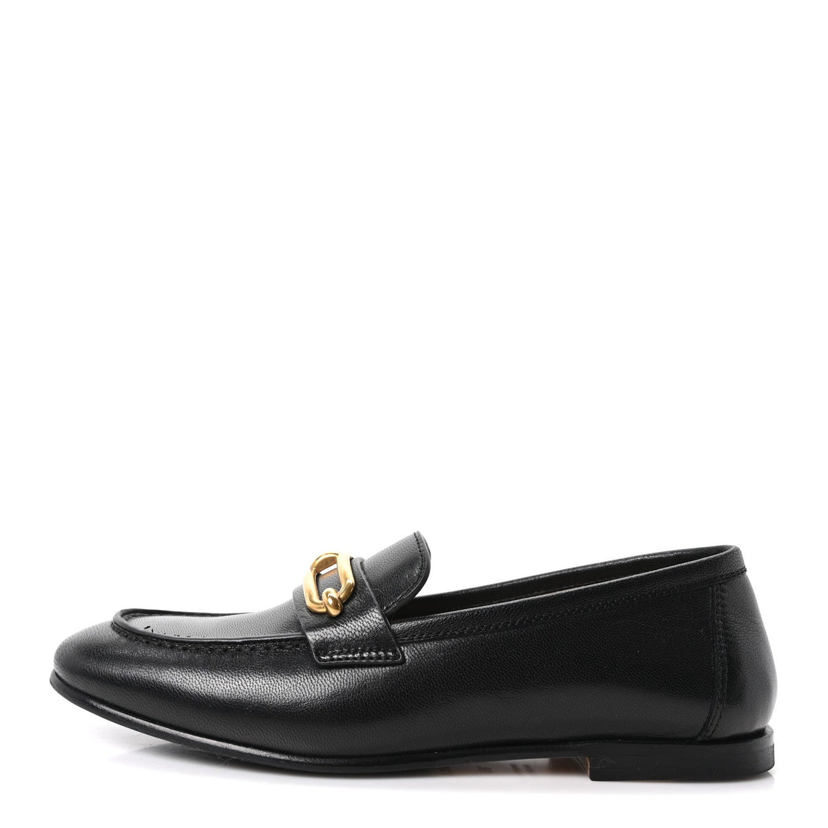 Hermes Calfskin Women's Colette Loafers 35 Black