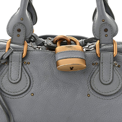 Medium Calfskin Satchel Bag - Blue