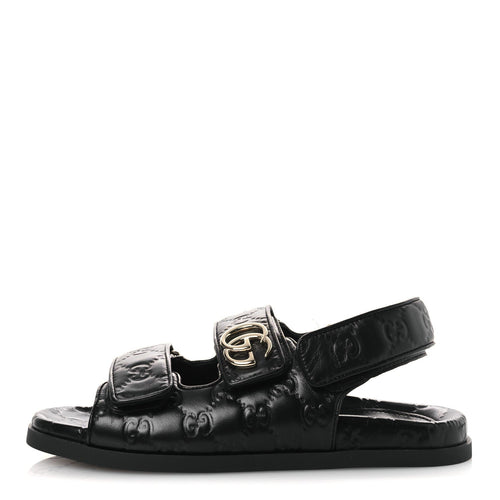 Ssima GG Embossed Sandals Black